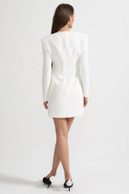 Çiçek İşlemeli Mini Elbise