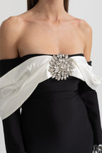 Süslemeli Midi Elbise