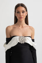 Süslemeli Midi Elbise