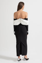 Süslemeli Midi Elbise