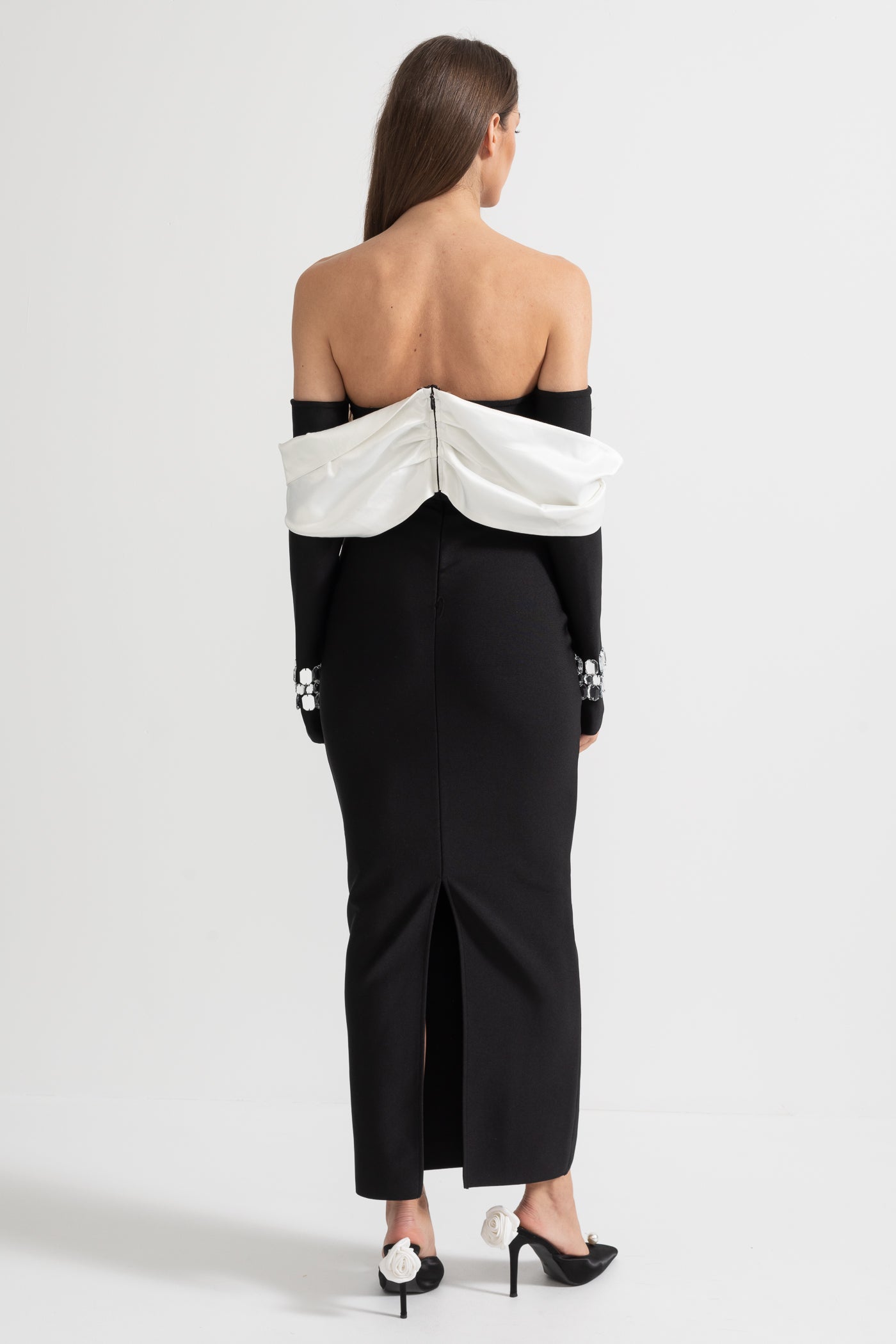 Süslemeli Midi Elbise