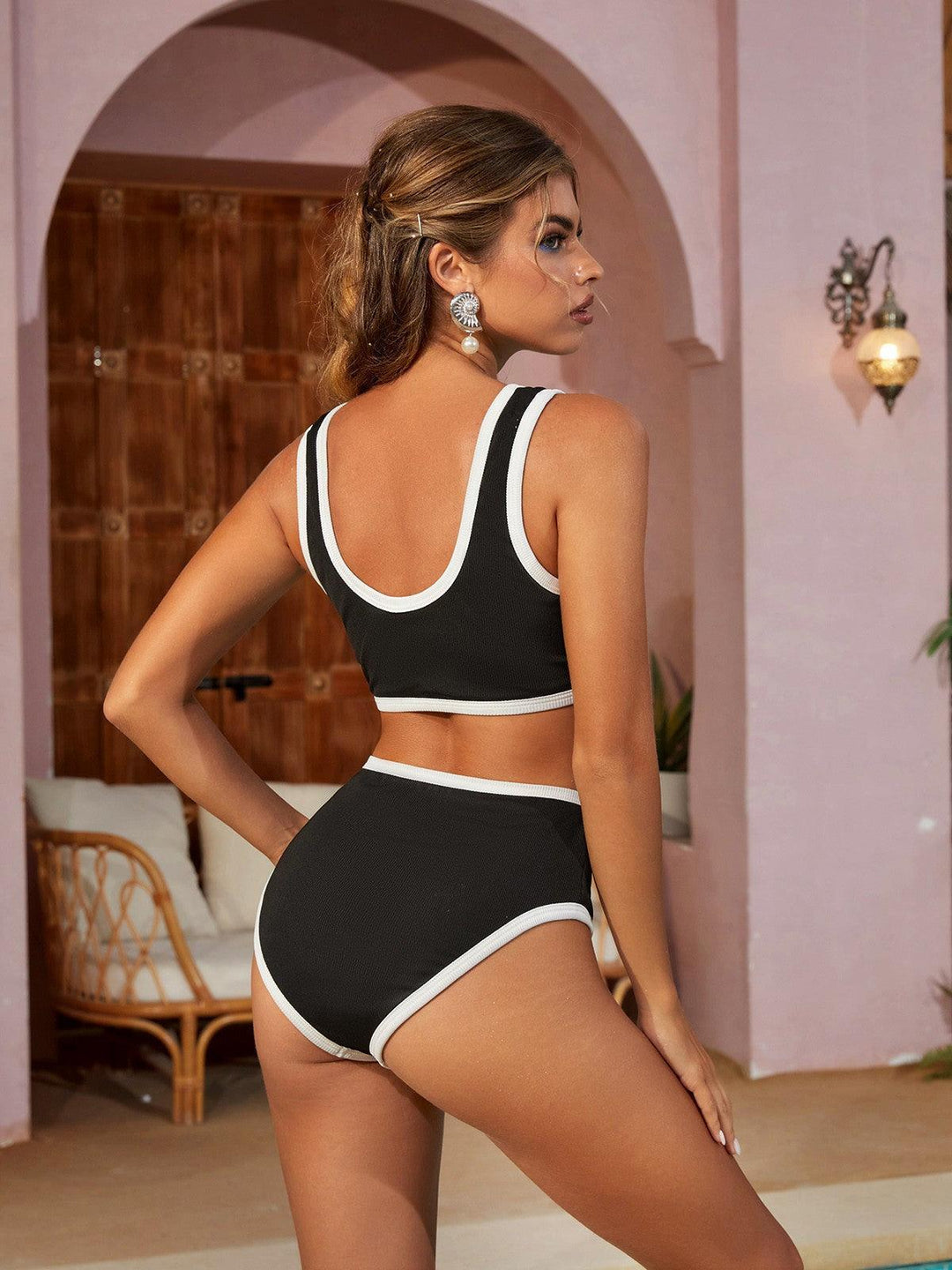 Düğme Detaylı Bikini Takım