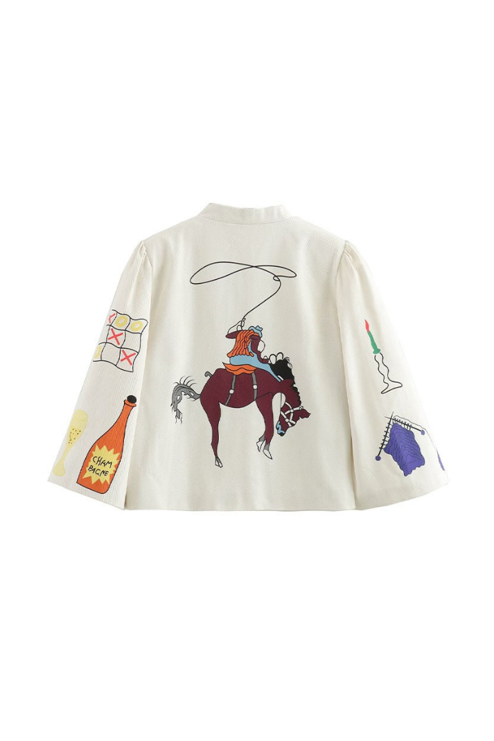 Luke Baskılı Kısa Ceket