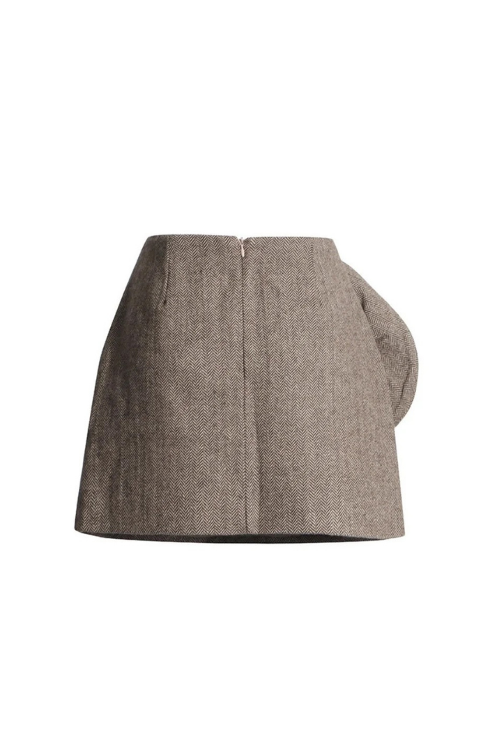 Nala Çiçek Tokalı Mini Etek