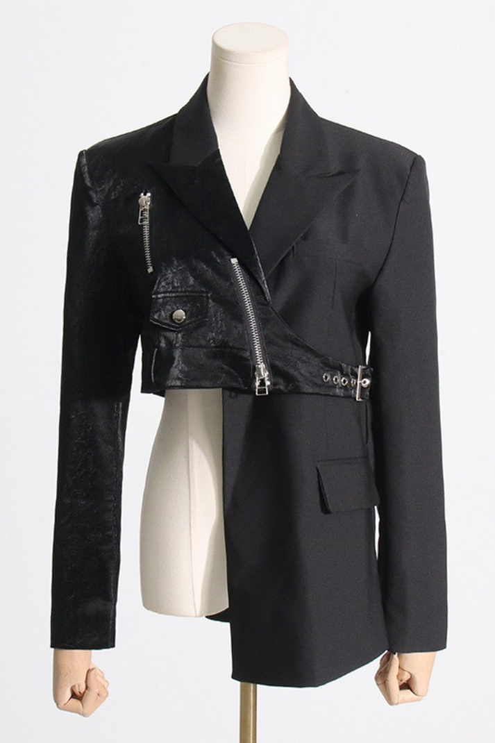 Lenora Patchwork Tasarım Blazer Ceket