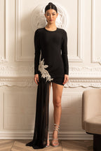 Süslemeli Maksi Elbise