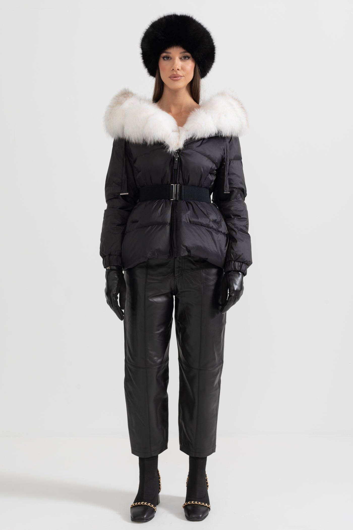kürk yaka puffer mont