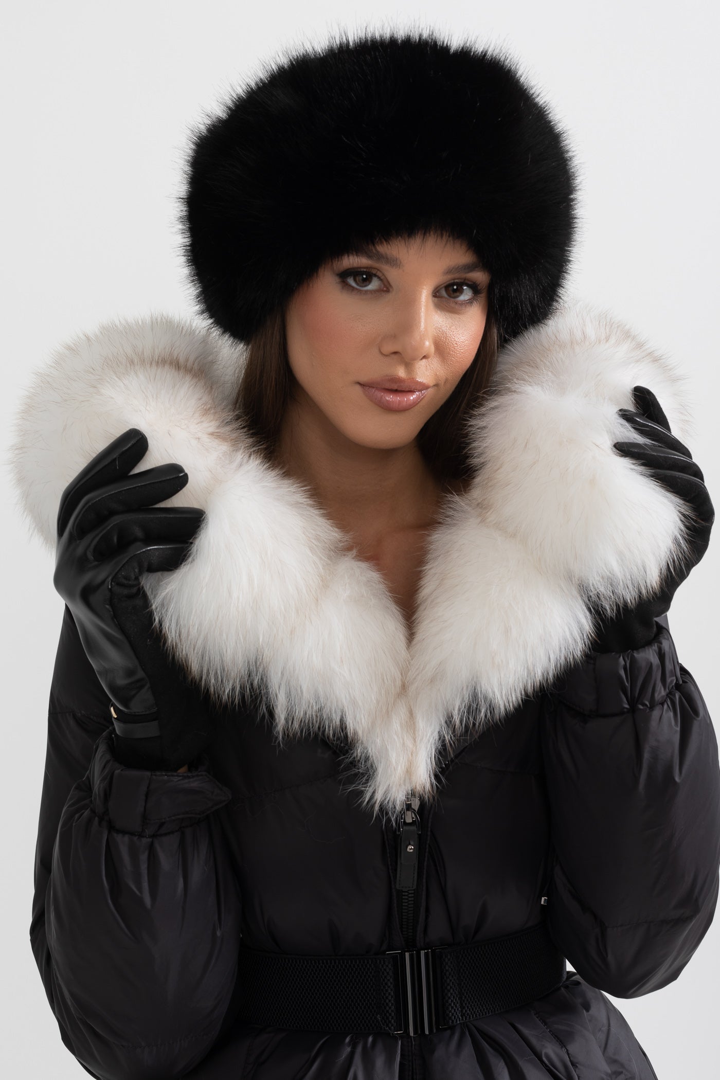 kürk yaka puffer mont