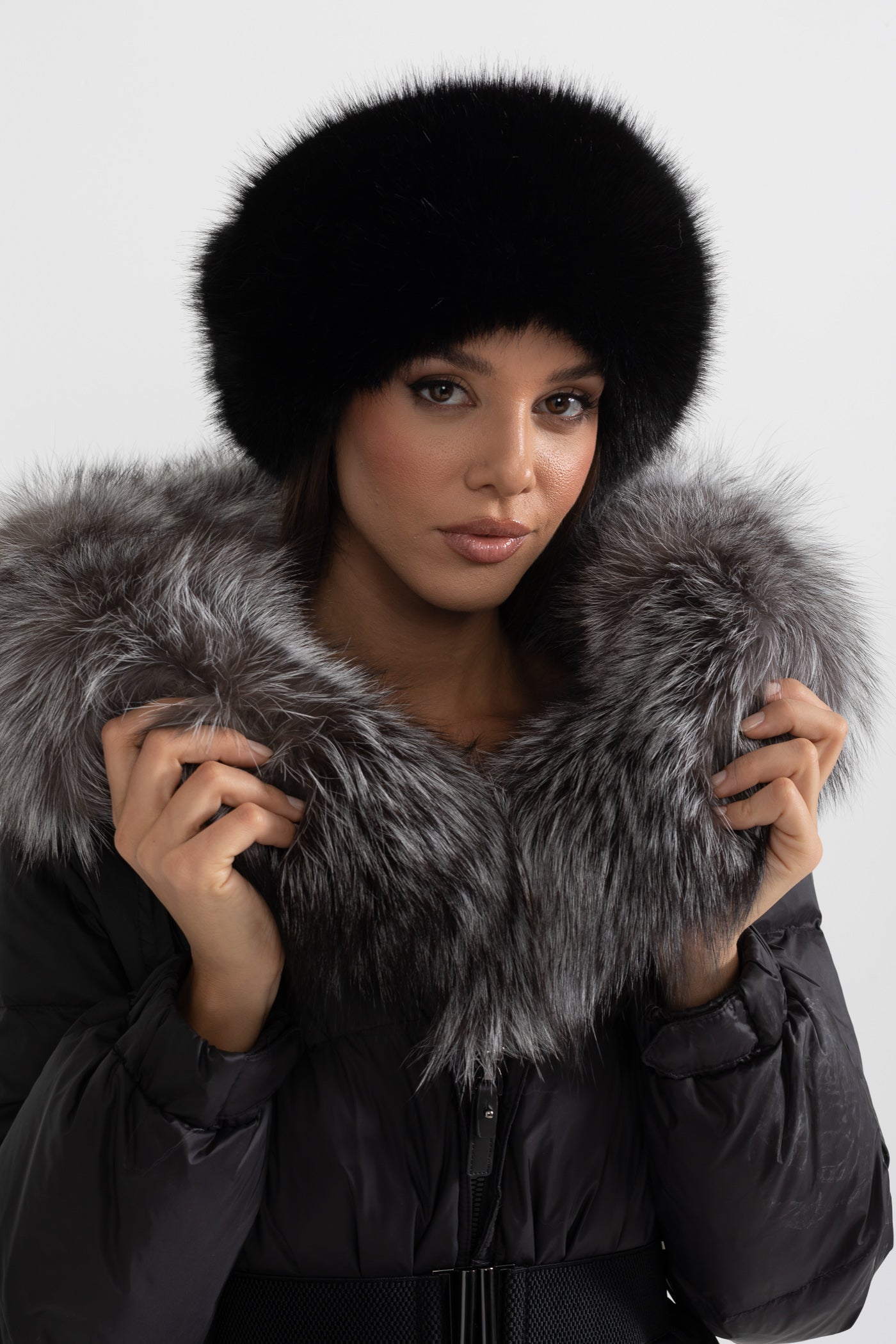 kürk yaka puffer mont