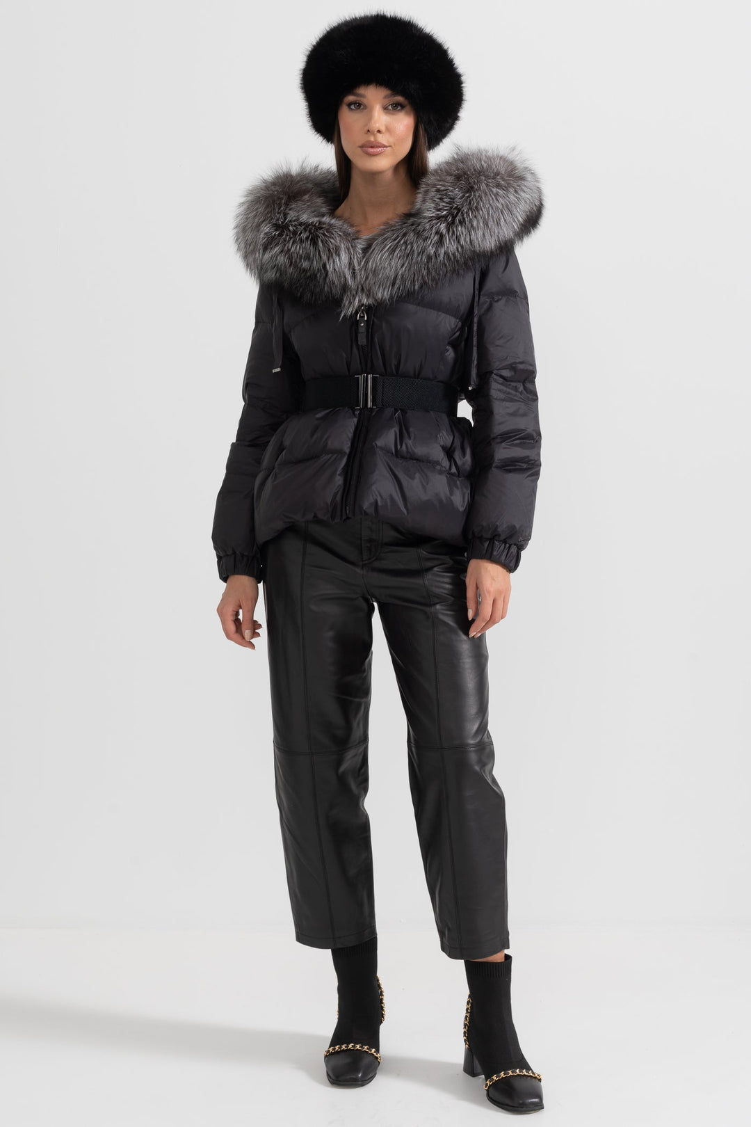 kürk yaka puffer mont