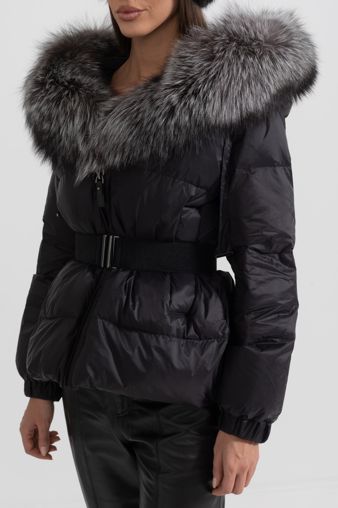kürk yaka puffer mont