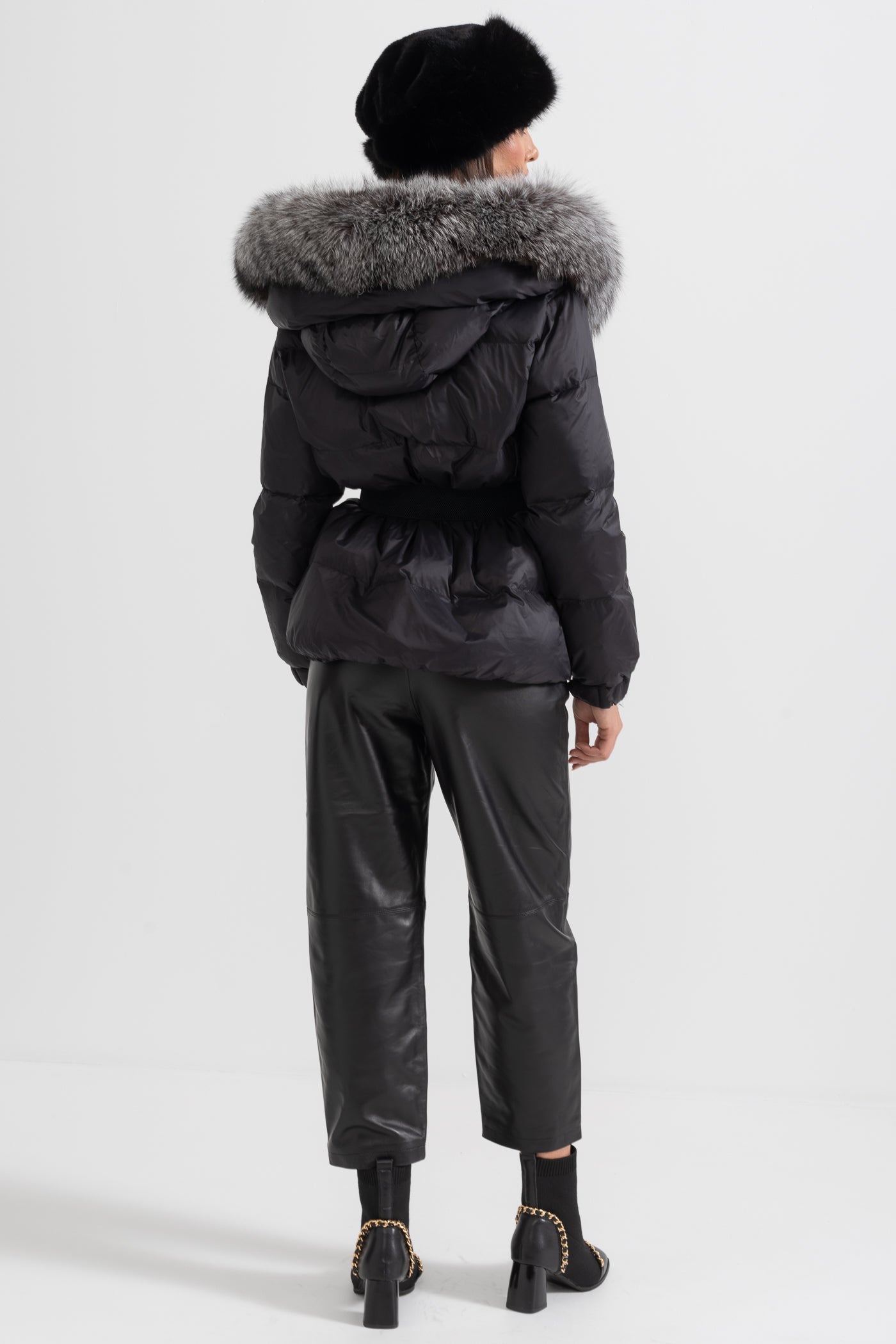 kürk yaka puffer mont