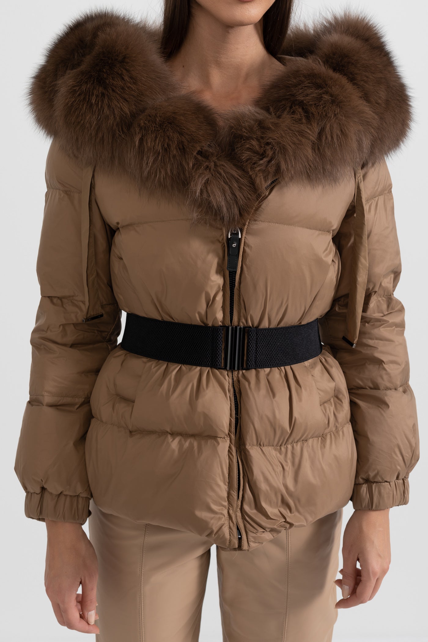 kürk yaka puffer mont
