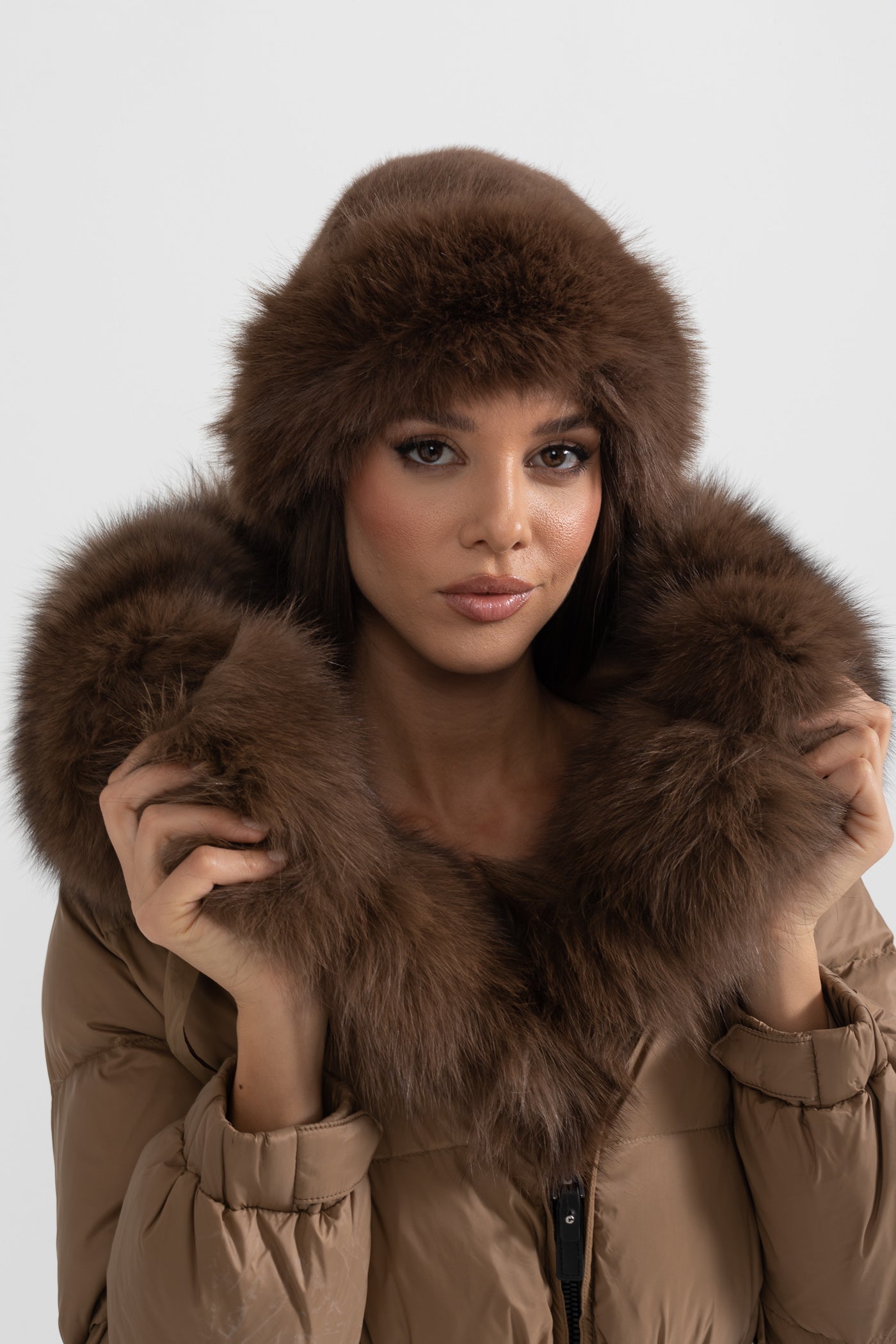 kürk yaka puffer mont
