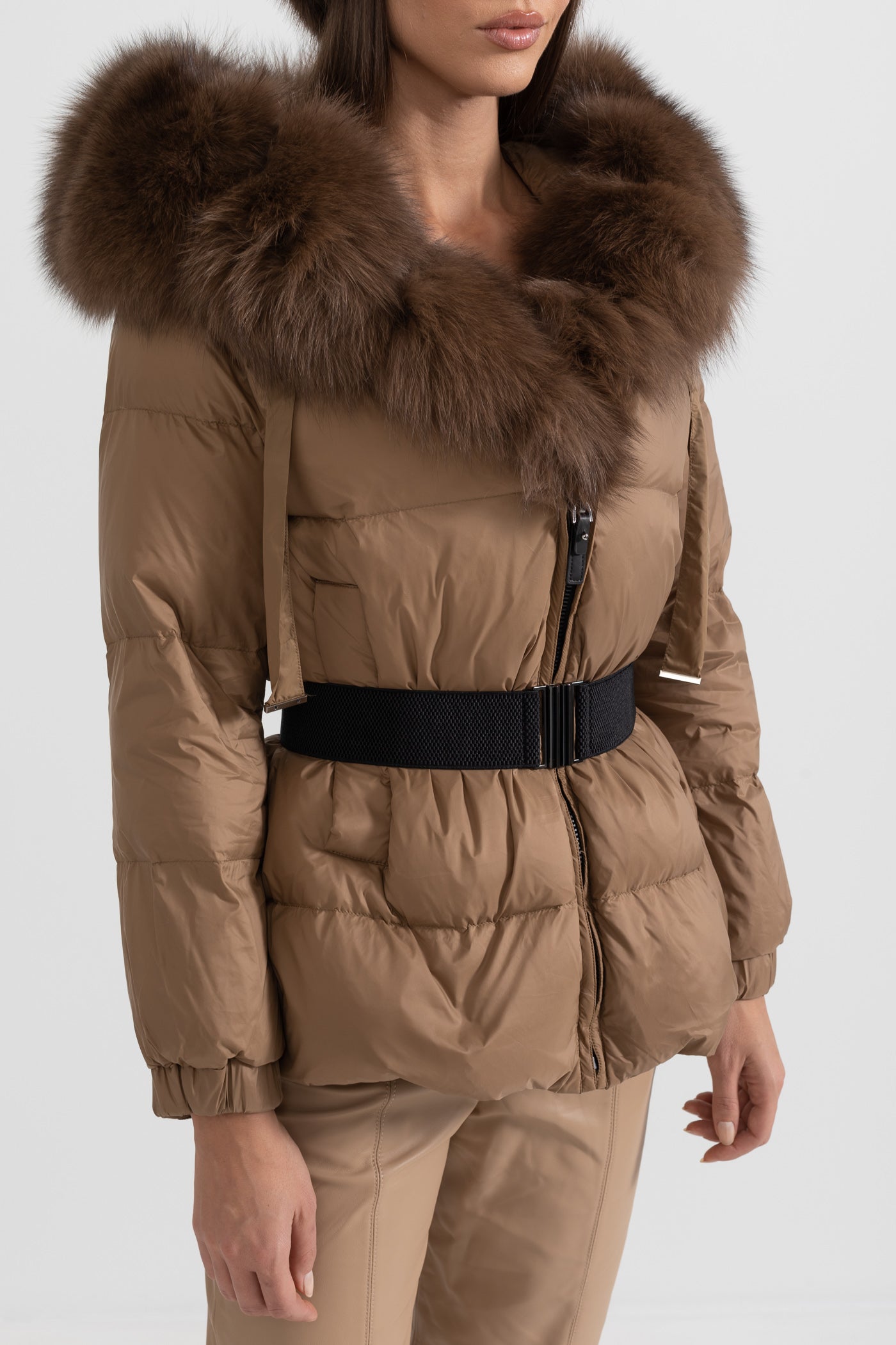 kürk yaka puffer mont