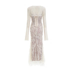 Valérie örgü maksi elbise