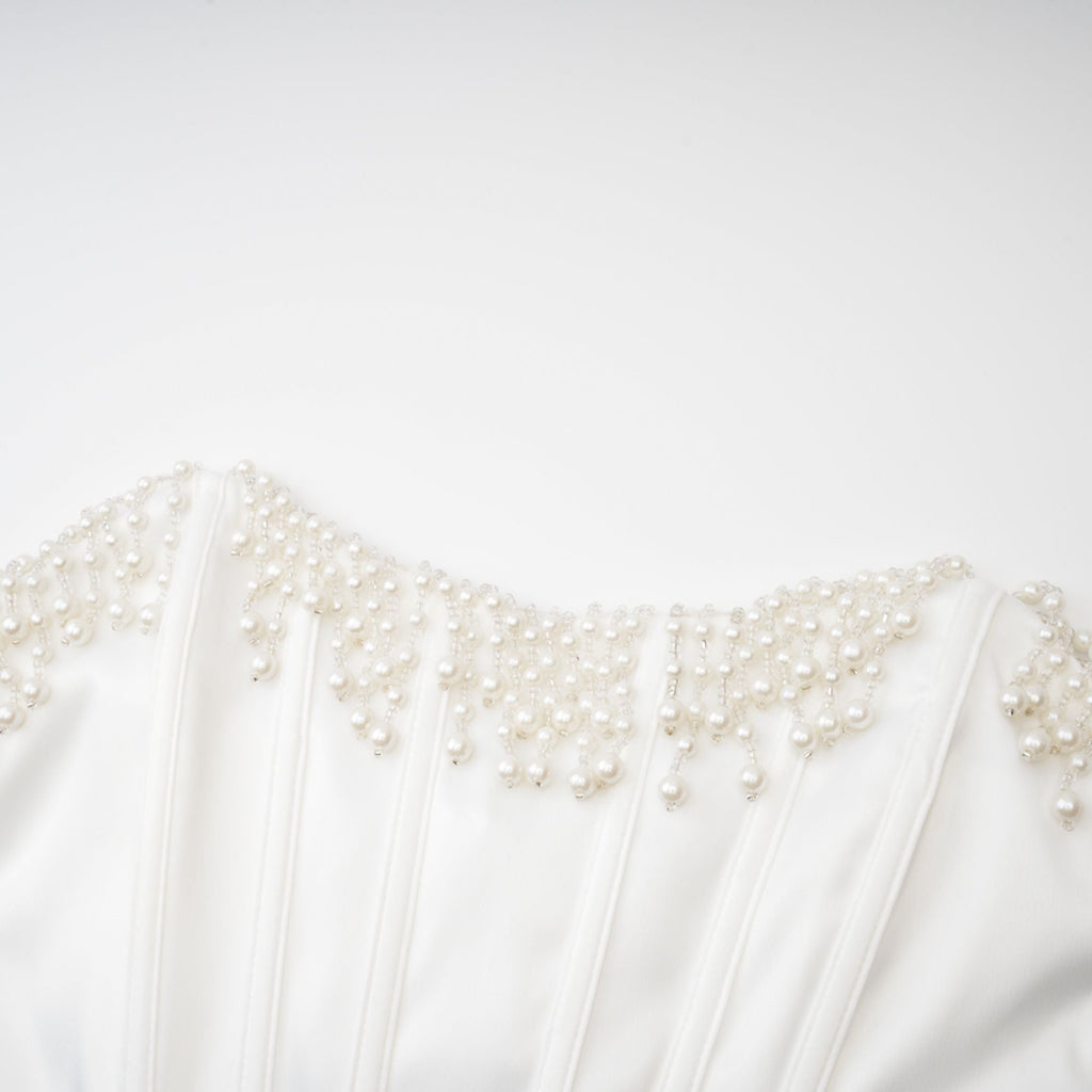 Roseline inci midi elbise