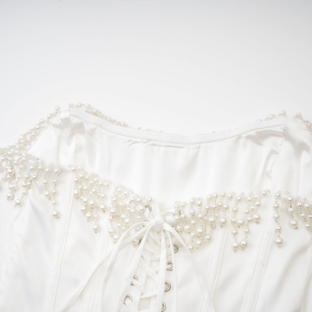 Roseline inci midi elbise