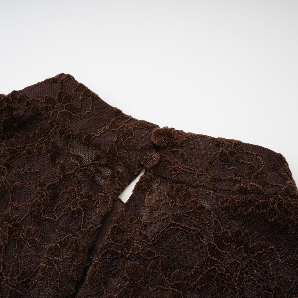 Fleur kadife mini elbise