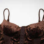 Fleur kadife mini elbise