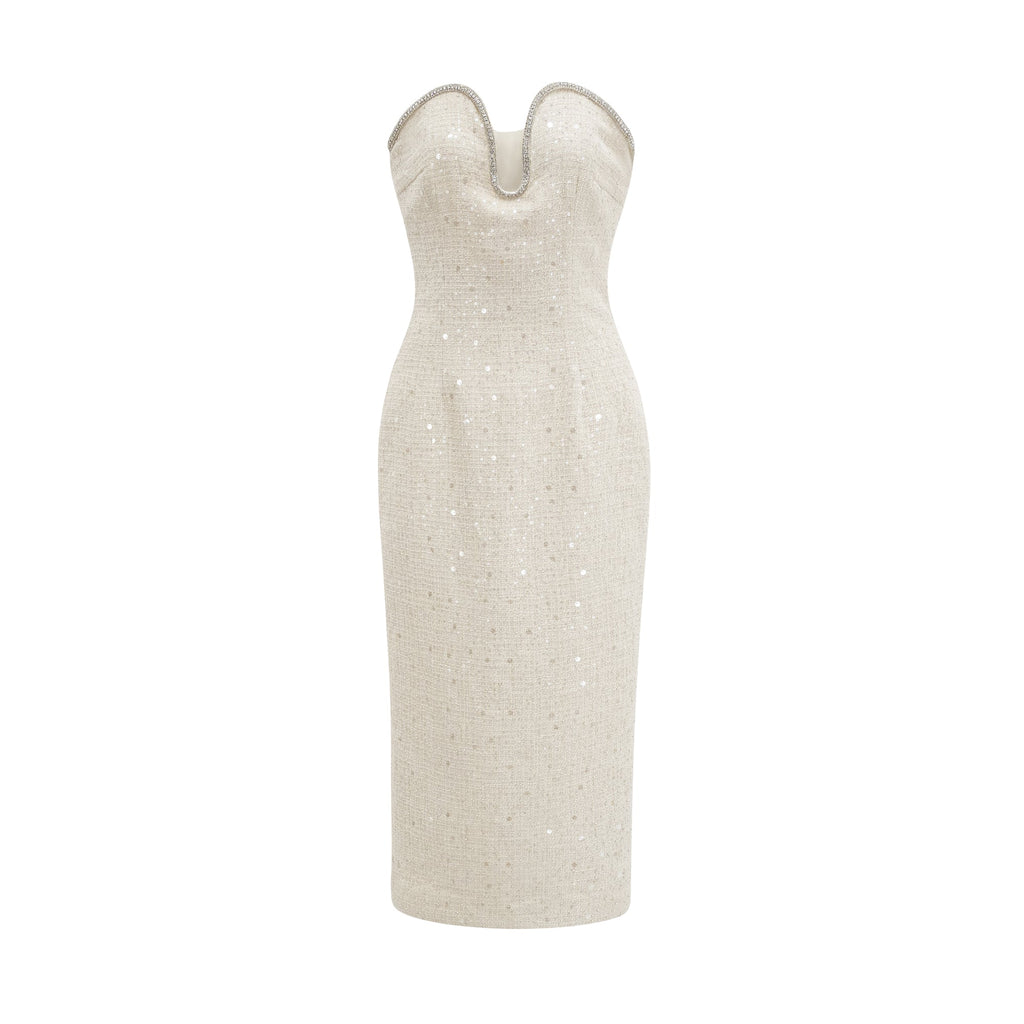 Madeleine tüvit midi elbise