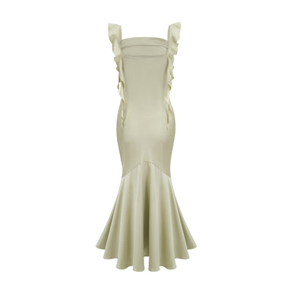 Céleste kloş midi elbise