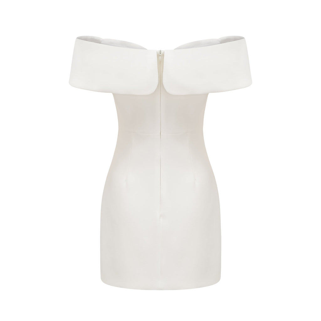 Victoire fiyonk detaylı mini elbise