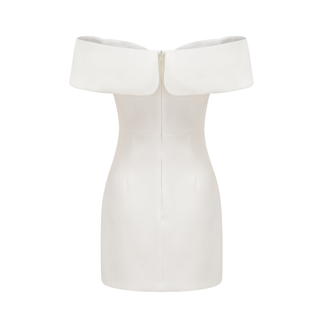 Victoire fiyonk detaylı mini elbise