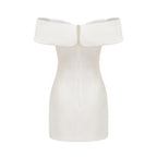 Victoire fiyonk detaylı mini elbise