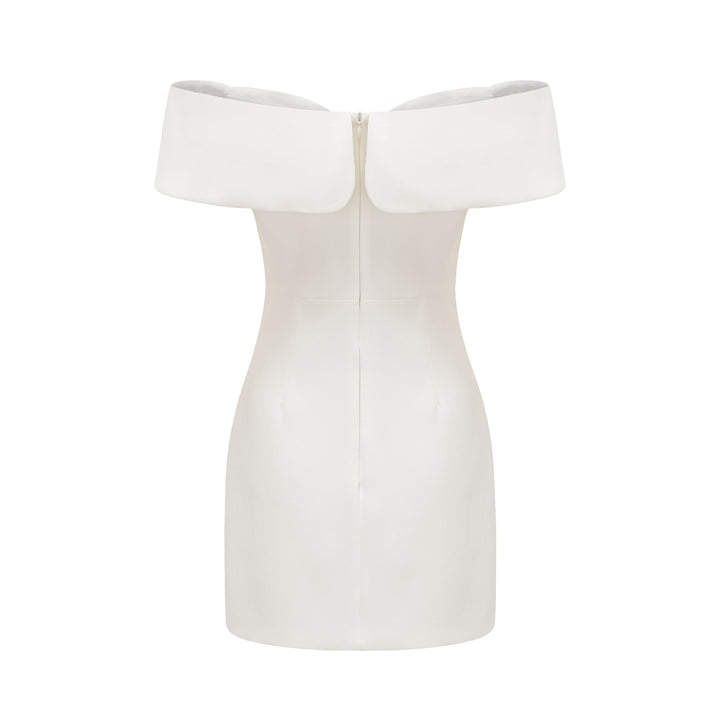 Victoire fiyonk detaylı mini elbise