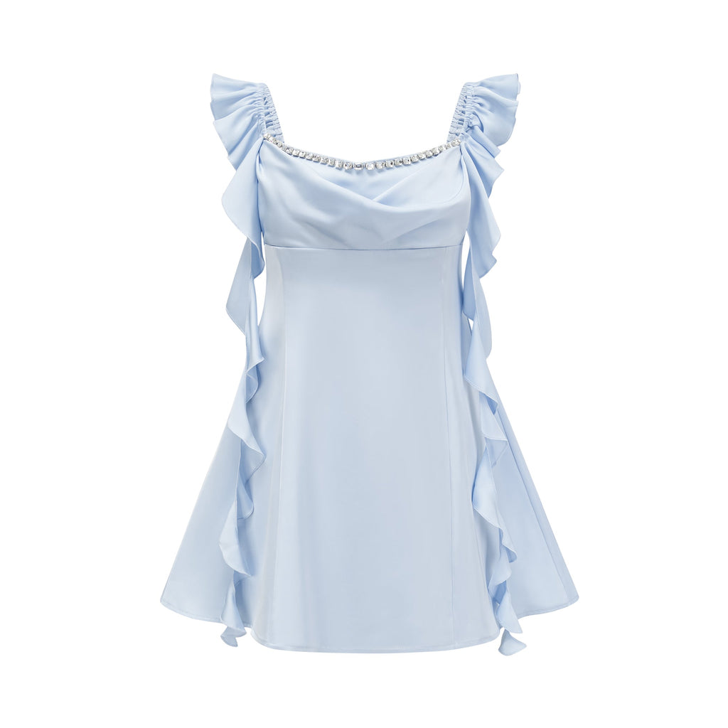 Reno süslemeli mini elbise