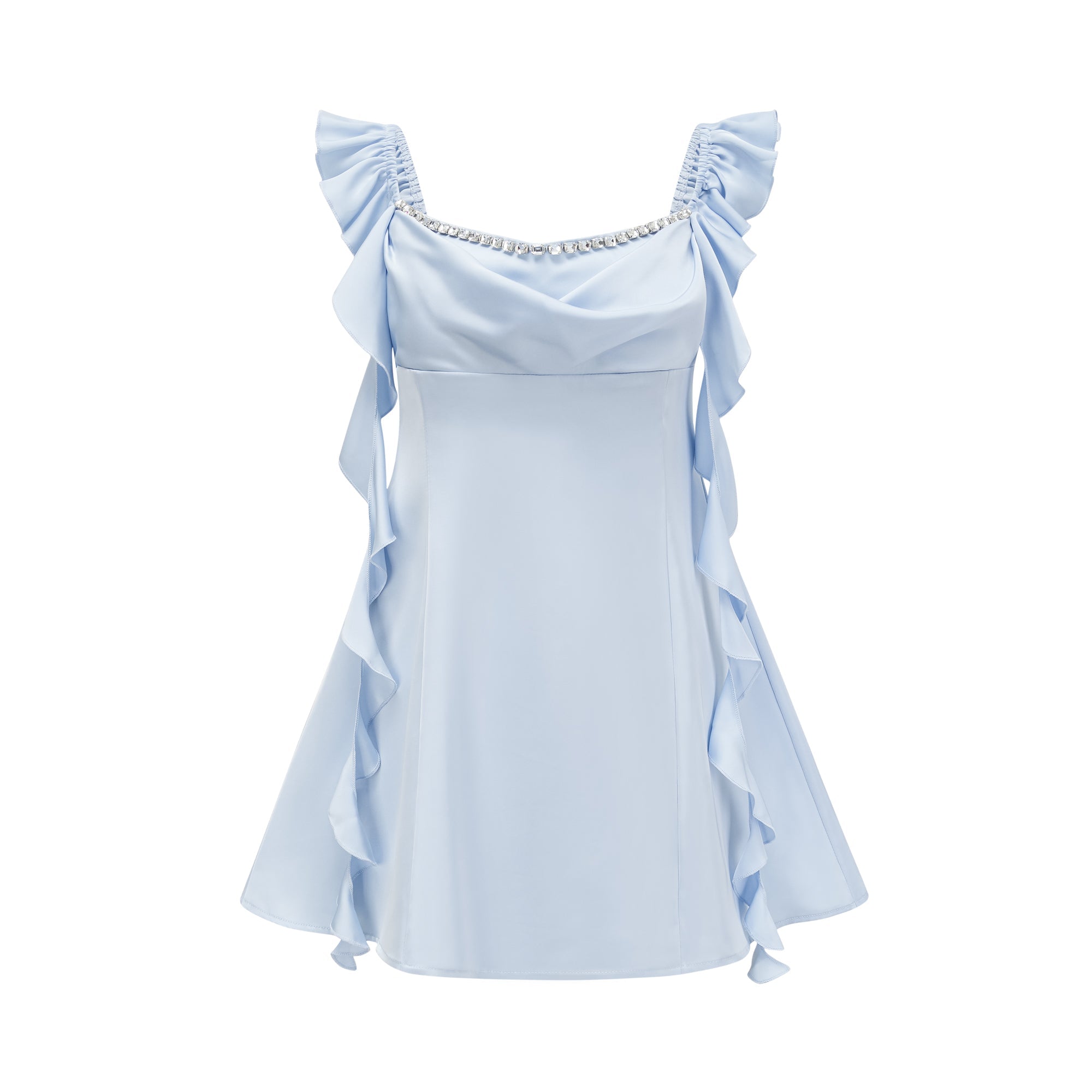 Reno süslemeli mini elbise