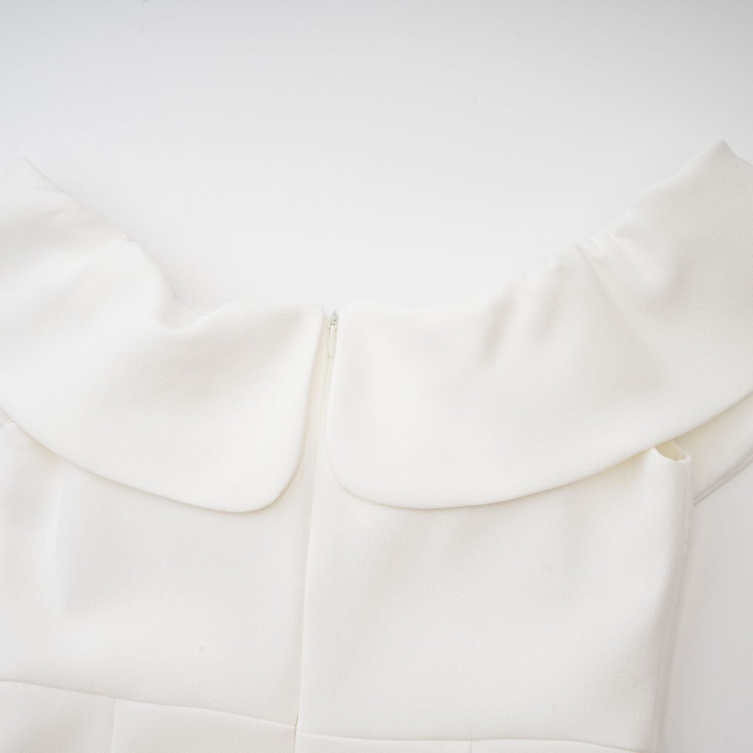 Victoire fiyonk detaylı mini elbise