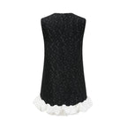 Santorini süslemeli mini elbise