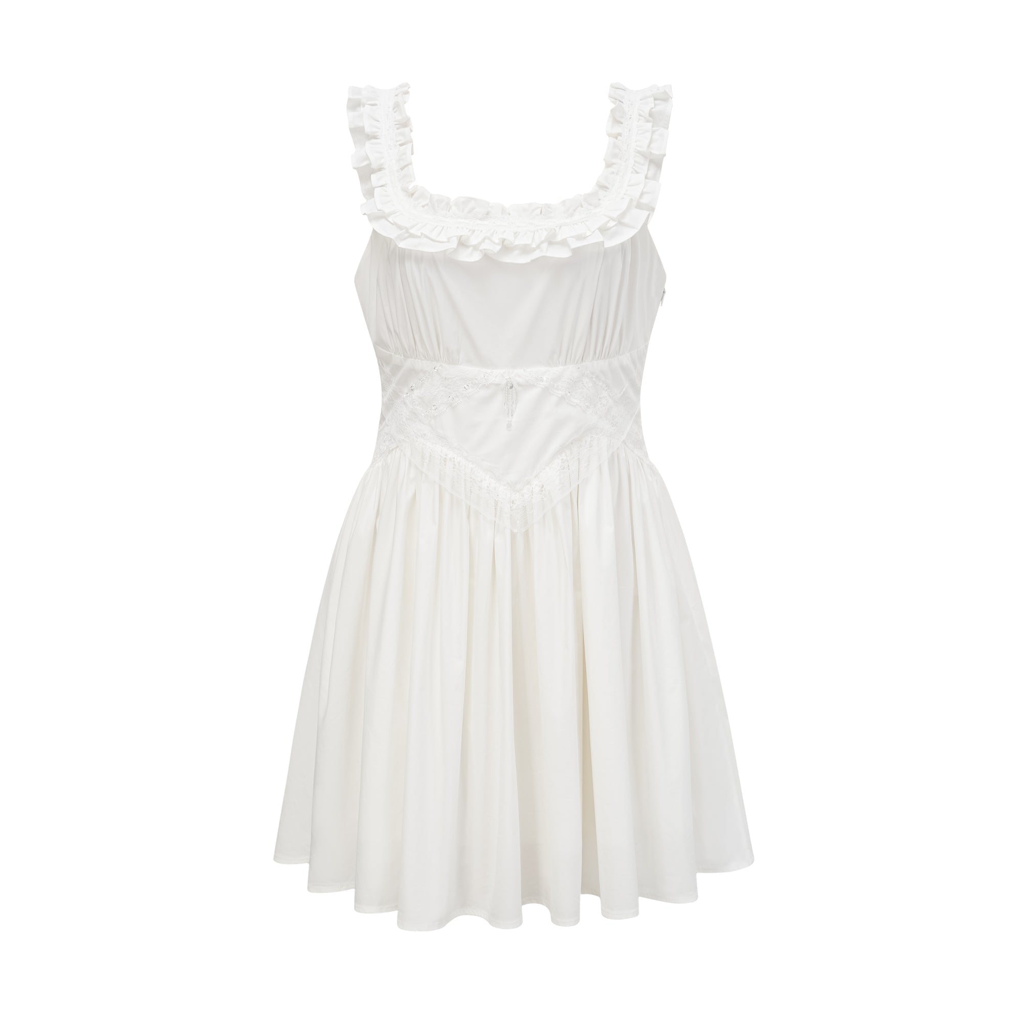 Nyala fırfır mini elbise