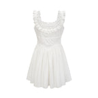 Nyala fırfır mini elbise