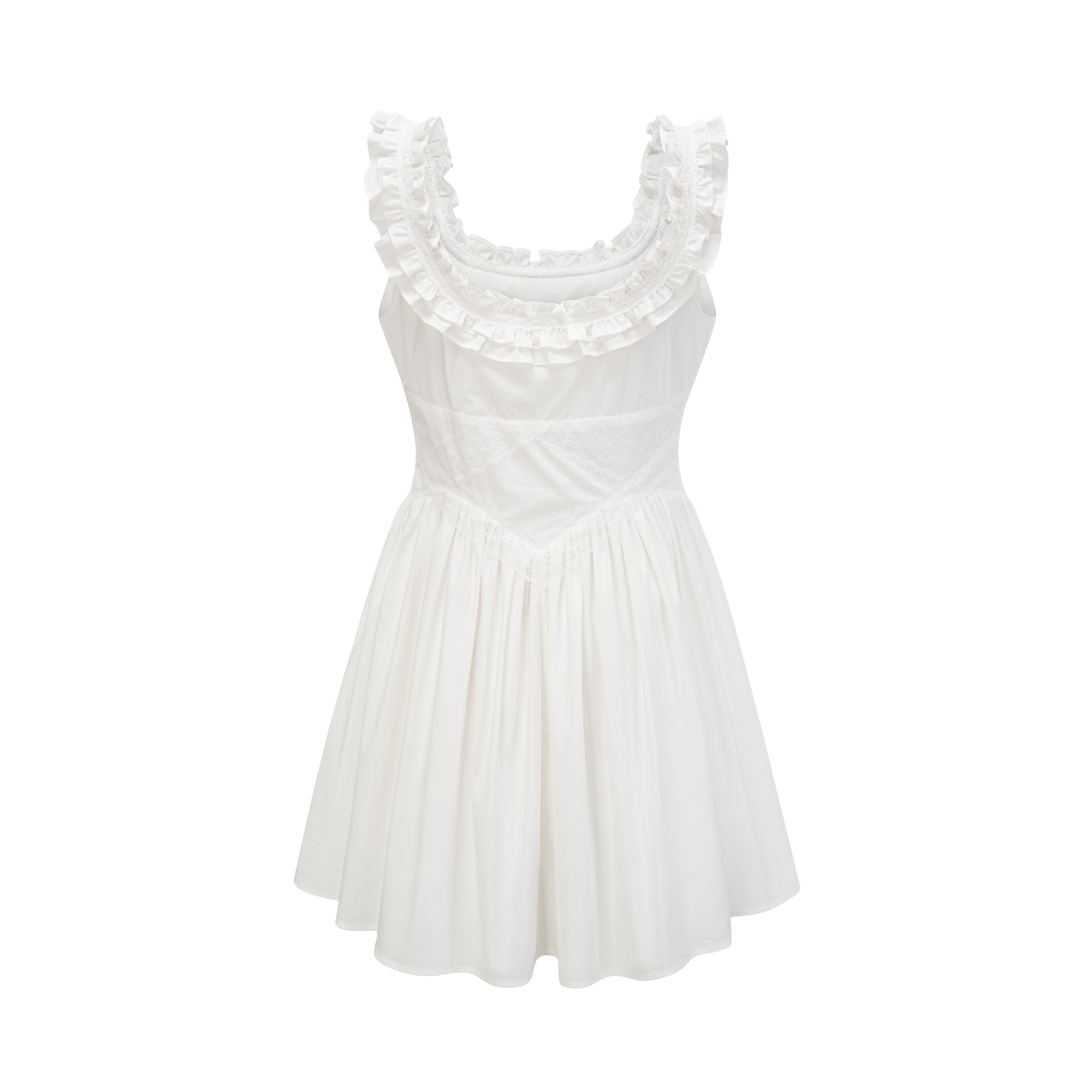 Nyala fırfır mini elbise