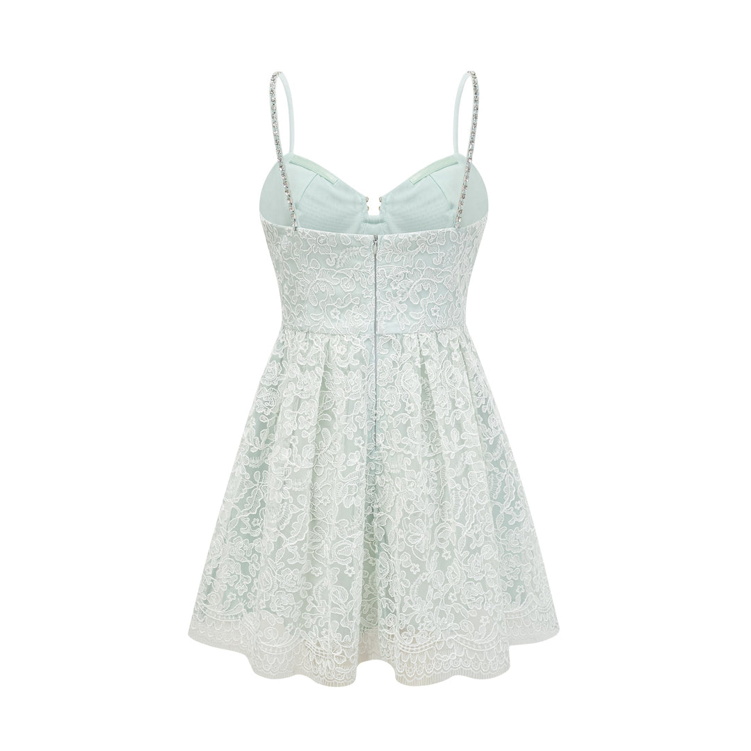 Vanna dantelli mini elbise