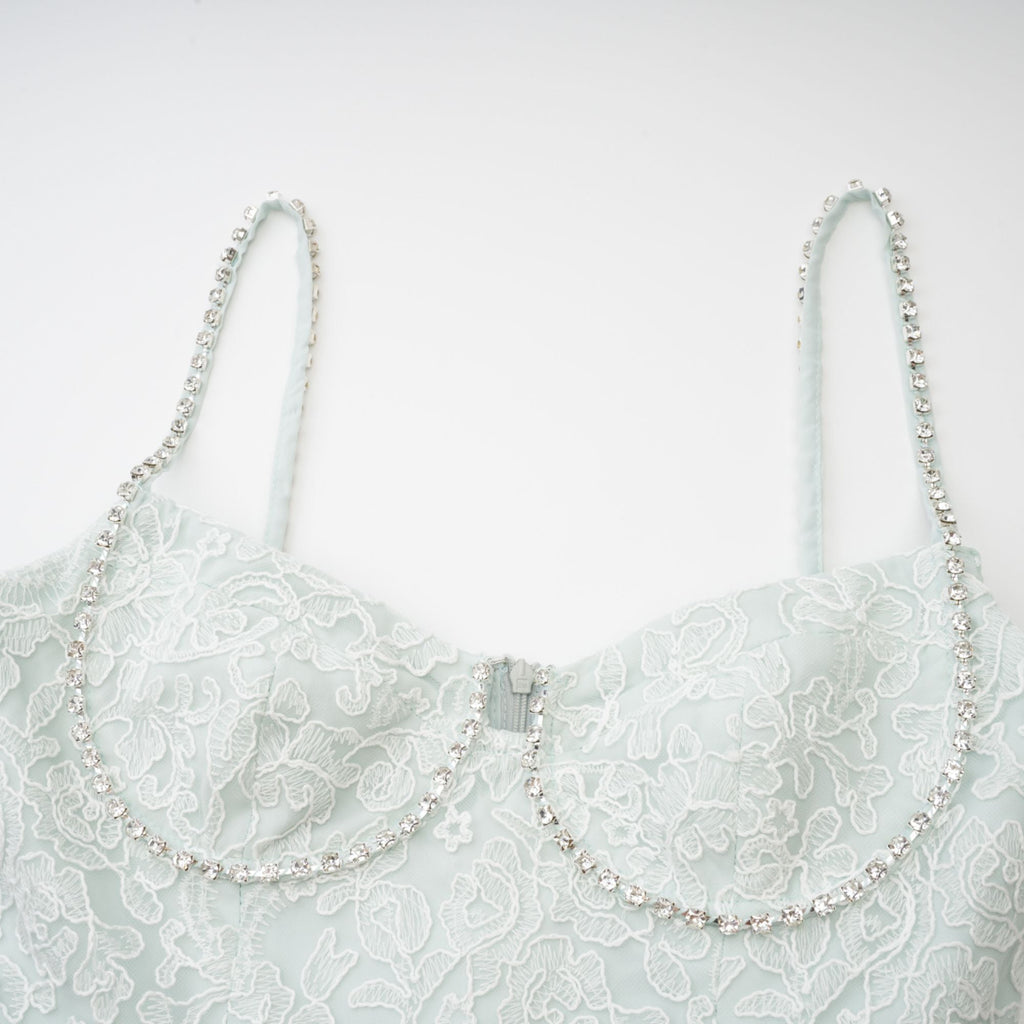 Vanna dantelli mini elbise