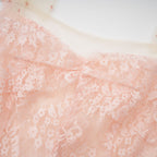 Safran dantel mini elbise