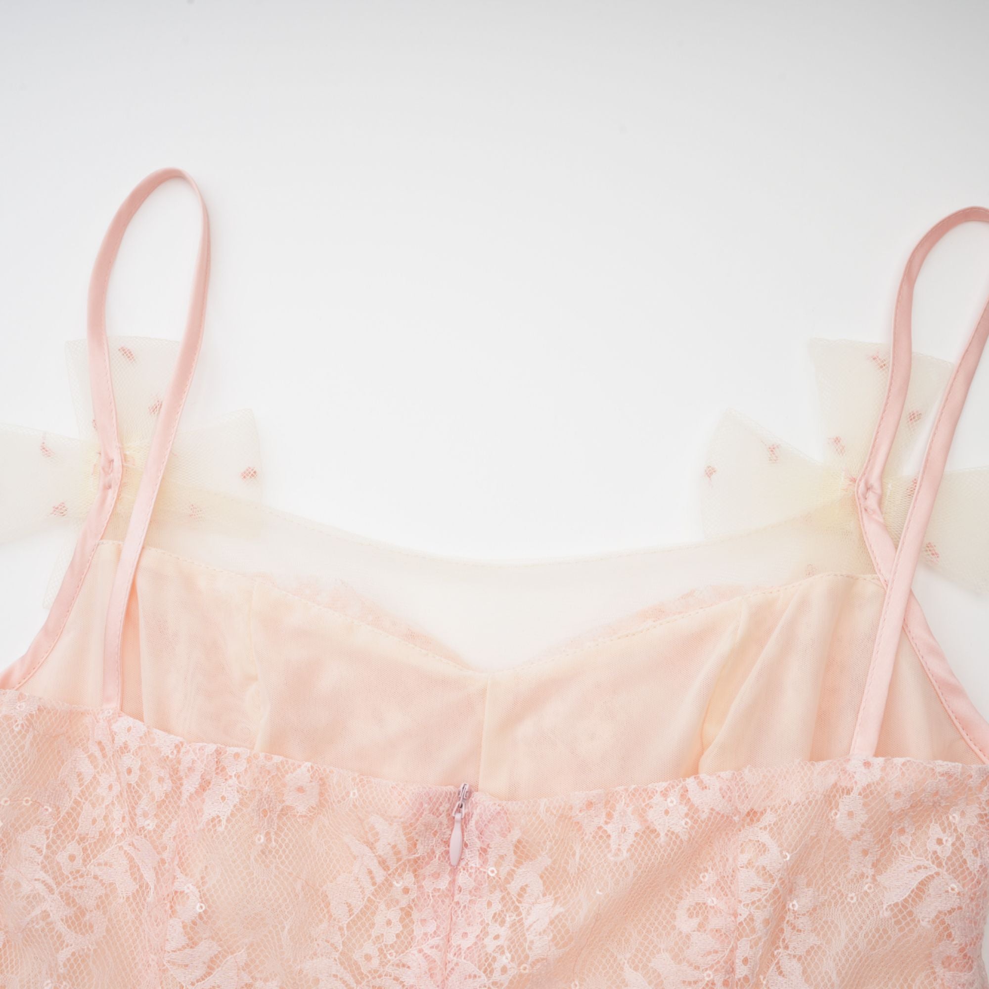 Safran dantel mini elbise