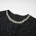 Santorini süslemeli mini elbise