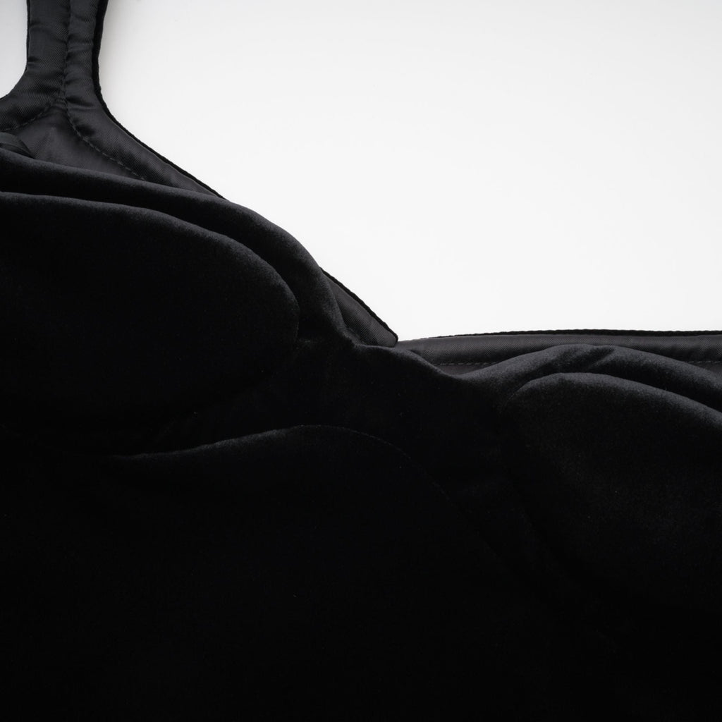 Rowena asimetrik kadife mini elbise