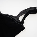 Rowena asimetrik kadife mini elbise