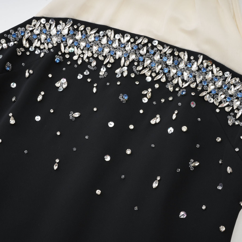 Octavia süslemeli mini elbise