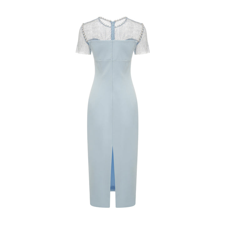 Lilas midi elbise