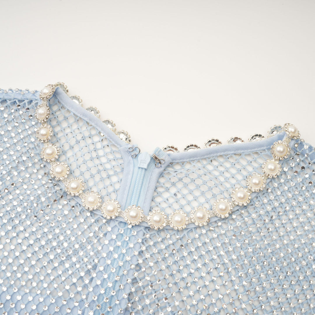 Lilas midi elbise