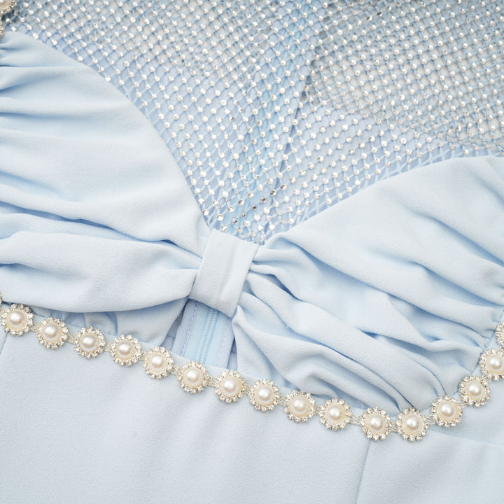 Lilas midi elbise