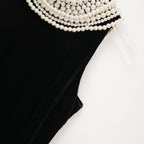 Lucena kadife midi elbise