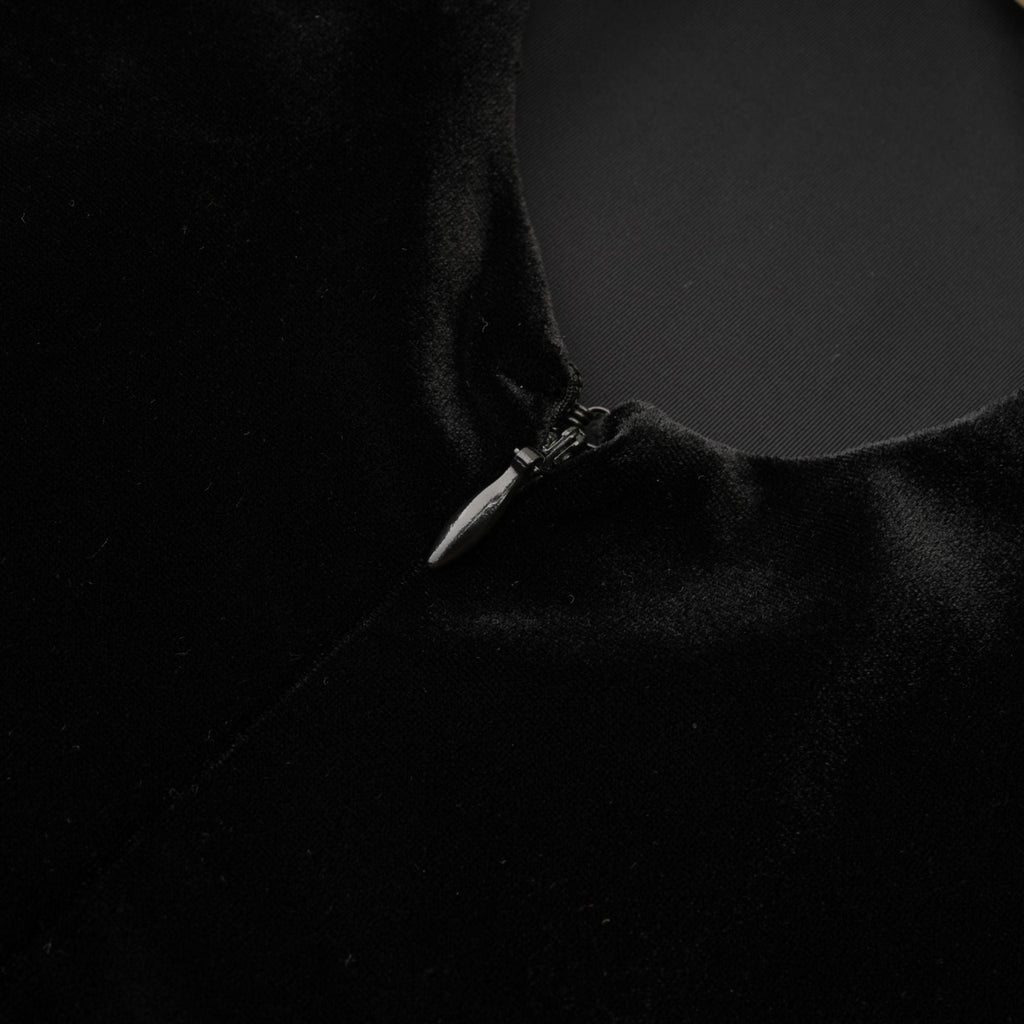 Lucena kadife midi elbise